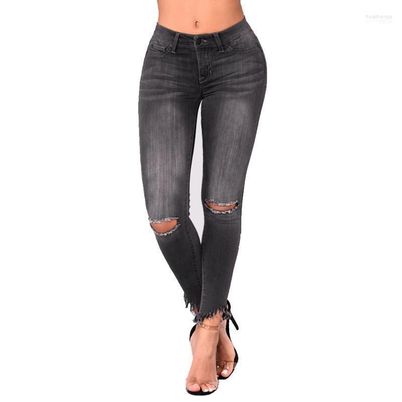 Women' Jeans Casual Skinny For Women 2023 Spring Vintage High Waist Elasticity Black Slim Ripped Keen Hole Denim Pencil Pants
Women' Jeans Casual Skinny For Women 2023 Spring Vintage High Waist Elasticity Black Slim Ripped Keen Hole Denim Pencil Pants