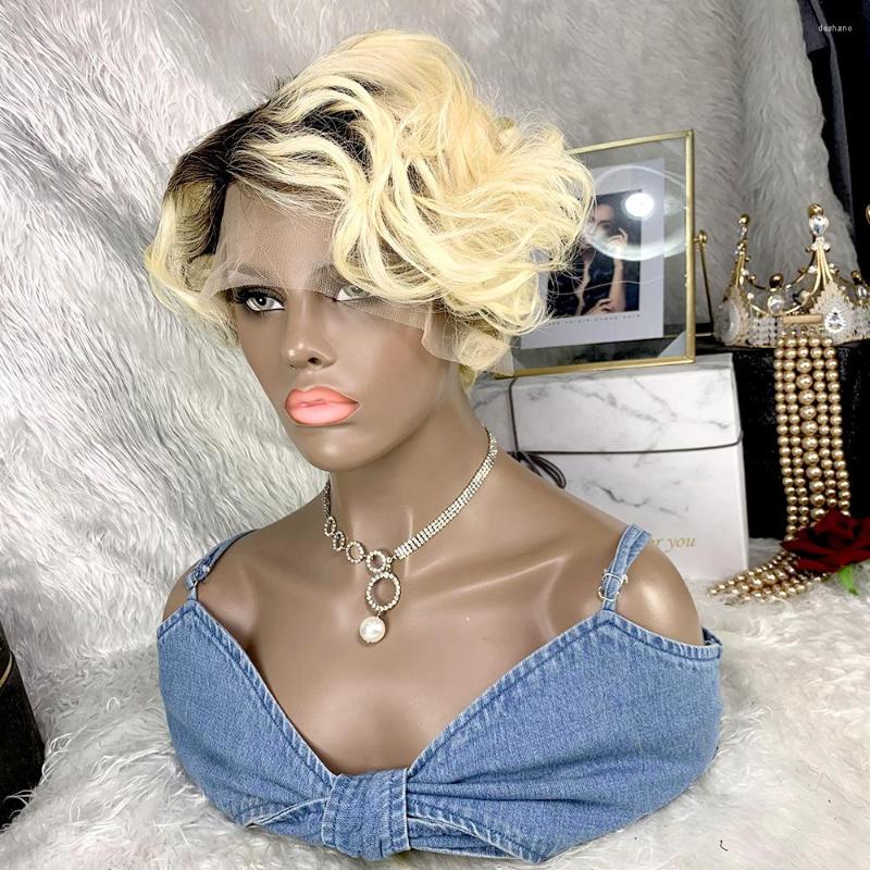 Lace Front Human Hair Wigs Short Part Deep Wave Wig For Women Pre Plucked 613 Pixie Cut, Picture shown
Lace Front Human Hair Wigs Short Part Deep Wave Wig For Women Pre Plucked 613 Pixie Cut, Picture shown