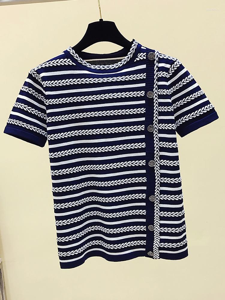Women's T Shirts Striped Knitted Tshirts For Women Summer Tops Button Tee Shirt Femme Casual Tshirt Womens Clothes Camisetas De Mujer Para, Black
Women's T Shirts Striped Knitted Tshirts For Women Summer Tops Button Tee Shirt Femme Casual Tshirt Womens Clothes Camisetas De Mujer Para, Black