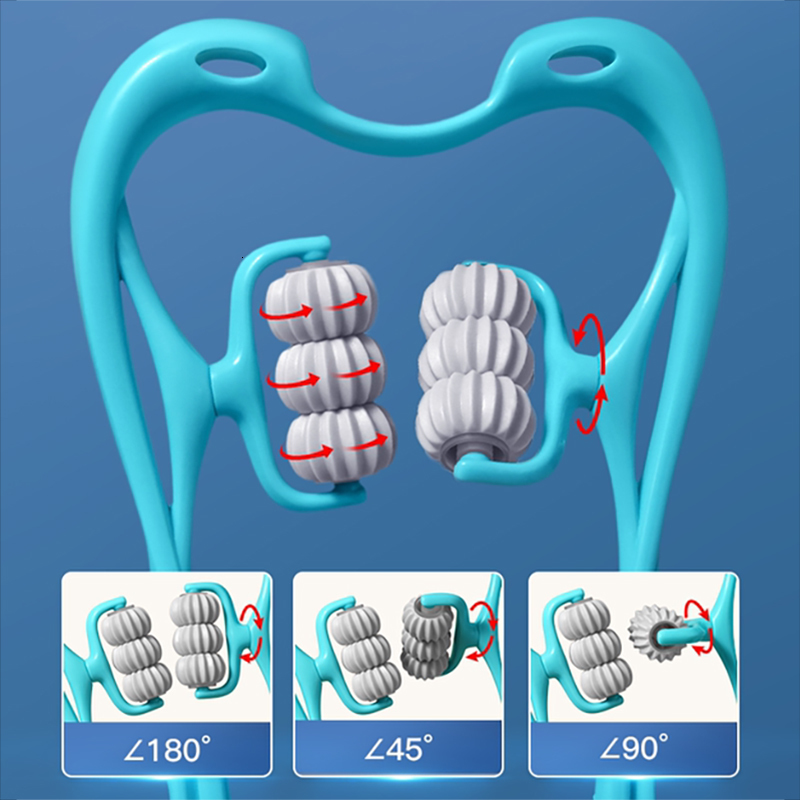 Massaging Neck Pillowws Massager Plastic Pressure Point Therapy Relieve HandWaistLegs Roller for Shoulder Trigger 230508