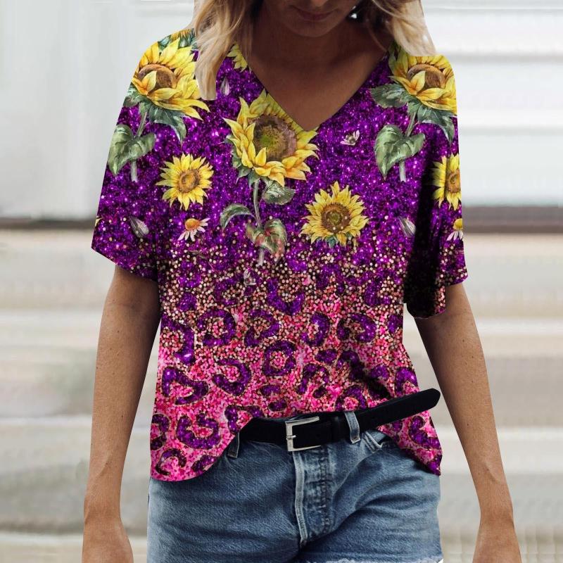 Women's Blouses Ladies V Neck Short Sleeve Printed Loose Casual Fashion Top Blank Women Dressy For, Hot pink
Women's Blouses Ladies V Neck Short Sleeve Printed Loose Casual Fashion Top Blank Women Dressy For, Hot pink