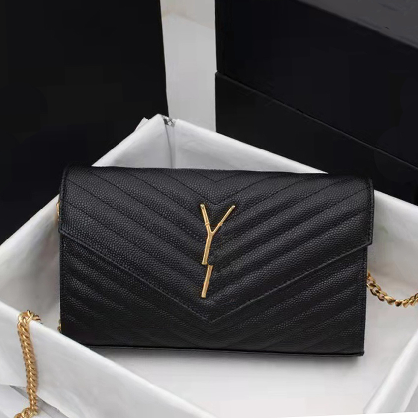Fashion Classic Envelope Chain Leather Bag Gold Silver Sign Y Letter Woman Caviar Crossbody Wallet Designer Bags Shoulder Handbags 02, D6
Fashion Classic Envelope Chain Leather Bag Gold Silver Sign Y Letter Woman Caviar Crossbody Wallet Designer Bags Shoulder Handbags 02, D6