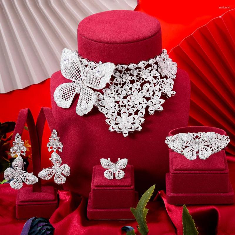 Necklace Earrings Set GODKI Super Luxury Butterfly African 4pcs Bridal Zircon CZ For Women WeddingDubai Nigeria Crystal Party Jewelry, Picture shown
Necklace Earrings Set GODKI Super Luxury Butterfly African 4pcs Bridal Zircon CZ For Women WeddingDubai Nigeria Crystal Party Jewelry, Picture shown