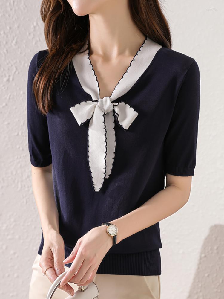 Women's T Shirts Lace Up Bow Knitted Tops Shirt Women Tshirt 2023 Summer T-Shirts Korean Style Woman Clothes Tee Femme Camisetas De Mujer, White
Women's T Shirts Lace Up Bow Knitted Tops Shirt Women Tshirt 2023 Summer T-Shirts Korean Style Woman Clothes Tee Femme Camisetas De Mujer, White