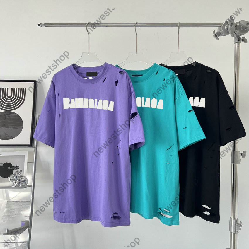 2023 Designer Mens casual shirts Europe Men Breaking holes t shirt summer letter printing tShirts luxury short sleeve cotton womens 3color t shirts, Black
2023 Designer Mens casual shirts Europe Men Breaking holes t shirt summer letter printing tShirts luxury short sleeve cotton womens 3color t shirts, Black