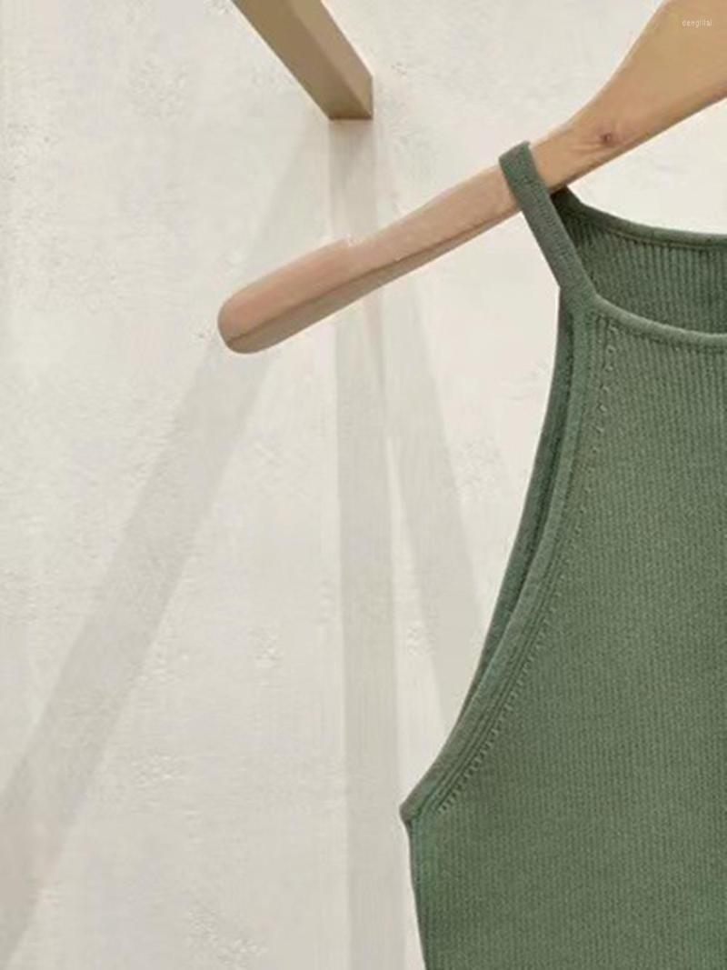 Women' Tanks Women' Logo Embroidered Sling Knitted Vest Ladies Sleeveless Slim Knit Tank Tops 2023 Spring Summer, Green
Women' Tanks Women' Logo Embroidered Sling Knitted Vest Ladies Sleeveless Slim Knit Tank Tops 2023 Spring Summer, Green