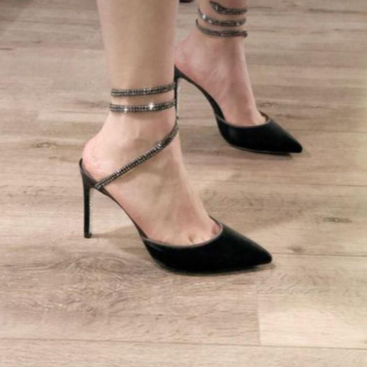 Sandals Baotou Women 2023 Summer Velvet Water Diamond Snake Winding Slim Heel Pointed High Fairy Style, Beige
Sandals Baotou Women 2023 Summer Velvet Water Diamond Snake Winding Slim Heel Pointed High Fairy Style, Beige