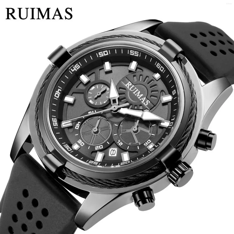 Wristwatches RUIMAS Fashion Men Watches Sport Quartz Watch For Man Luminous Luxury Chronograph Casual Clock Reloj Hombre 311, Black
Wristwatches RUIMAS Fashion Men Watches Sport Quartz Watch For Man Luminous Luxury Chronograph Casual Clock Reloj Hombre 311, Black