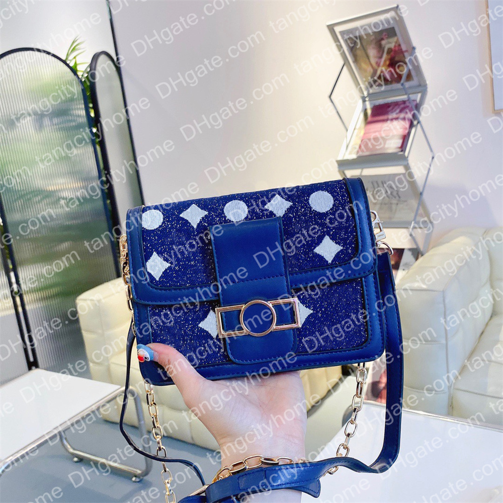 Dauphine Denim Bag Cross Body Bag With Circle Lock Designer Flaps Luxury Messenger Bags Womens Shoulder Bag Small Square Bag With Metal Chain Ladies Handbag, Extra shipping
Dauphine Denim Bag Cross Body Bag With Circle Lock Designer Flaps Luxury Messenger Bags Womens Shoulder Bag Small Square Bag With Metal Chain Ladies Handbag, Extra shipping