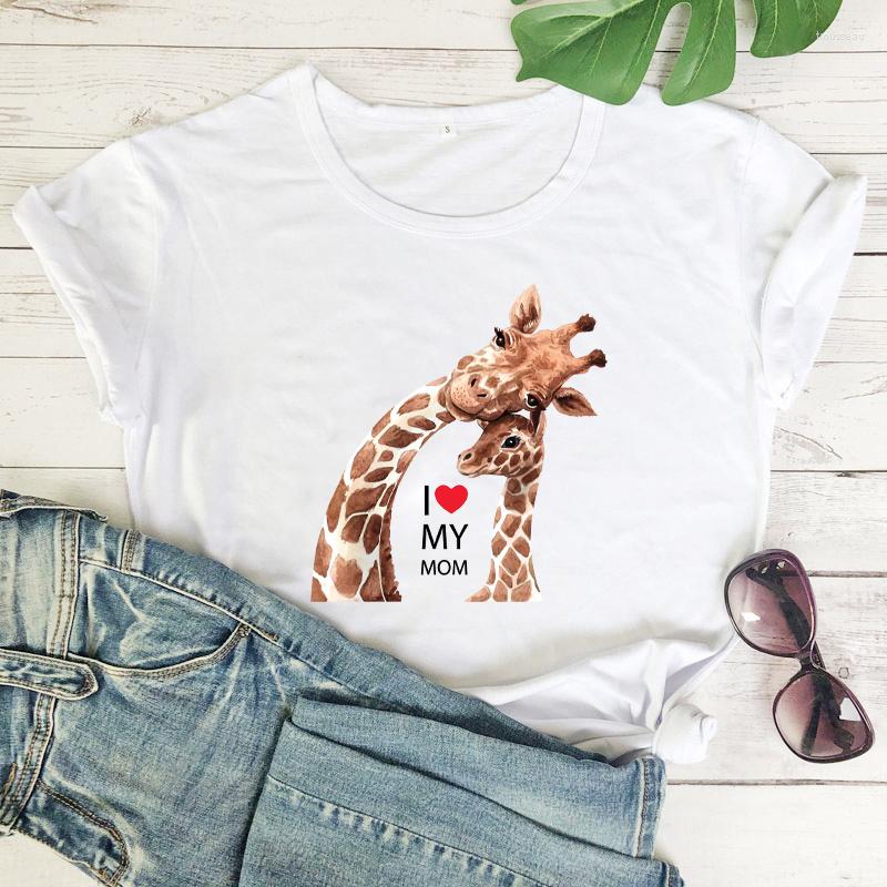 Women's T Shirts I Love My Mom Colored T-Shirt Cute Giraffe And Baby Happy Mother Day Tee Women Fashion Casual Cotton Vintage Top, White
Women's T Shirts I Love My Mom Colored T-Shirt Cute Giraffe And Baby Happy Mother Day Tee Women Fashion Casual Cotton Vintage Top, White