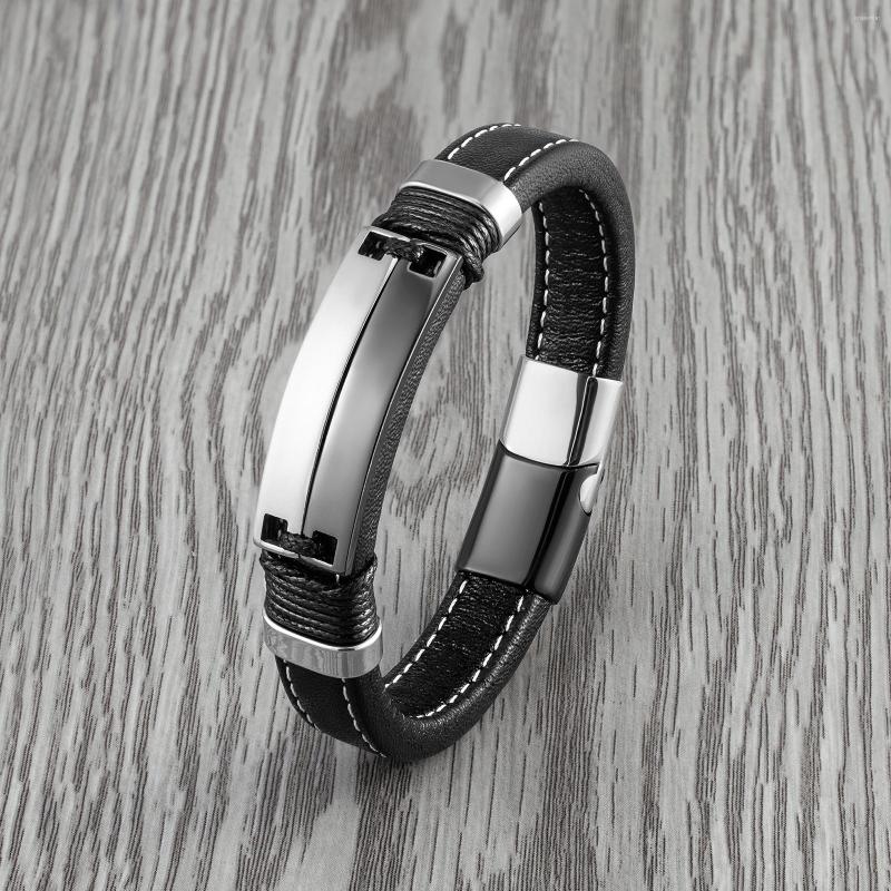 Charm Bracelets 2023 Fashion Punk Style Double Row Smooth Multicolor Stainless Steel Men's Bracelet Black Wide Leather Rope
Charm Bracelets 2023 Fashion Punk Style Double Row Smooth Multicolor Stainless Steel Men's Bracelet Black Wide Leather Rope