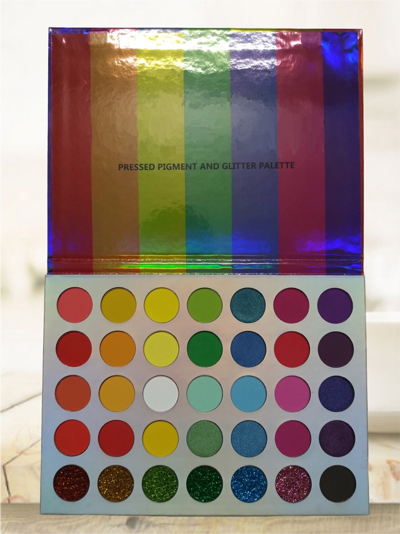 Long-lasting 35 Colors Bright Eyeshadow Palette Makeup Highly Pigmented Matte Shimmer Glitter Eye Shadow Pressed Powder Palette Rainbow Eyeshadow, Multi
Long-lasting 35 Colors Bright Eyeshadow Palette Makeup Highly Pigmented Matte Shimmer Glitter Eye Shadow Pressed Powder Palette Rainbow Eyeshadow, Multi