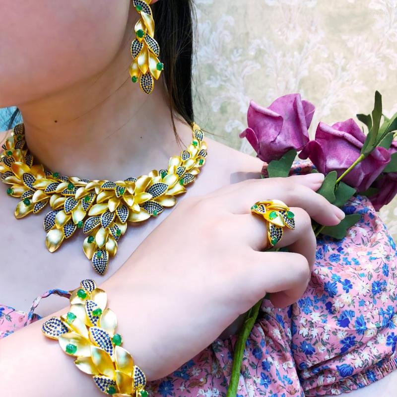 Necklace Earrings Set Soramoore Luxury Gorgeous Golden Bangle Ring Jewelry For Women Girl Bride Wedding Party Show Jewellery, Picture shown
Necklace Earrings Set Soramoore Luxury Gorgeous Golden Bangle Ring Jewelry For Women Girl Bride Wedding Party Show Jewellery, Picture shown