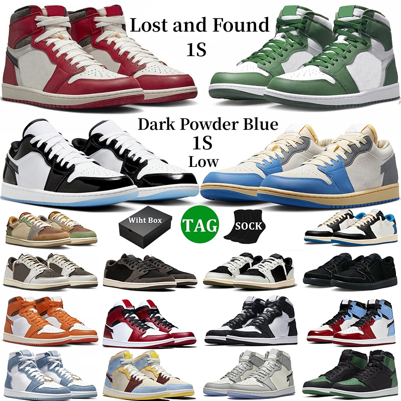 OG Retro 1s Basketball Shoes Men Women Lost and Found Gorge Green University Blue Denim Jumpman 1 Low Dark Powder Blue Vintage UNC Grey Trainer Sports Sneakers With Box, Color#2
OG Retro 1s Basketball Shoes Men Women Lost and Found Gorge Green University Blue Denim Jumpman 1 Low Dark Powder Blue Vintage UNC Grey Trainer Sports Sneakers With Box, Color#2