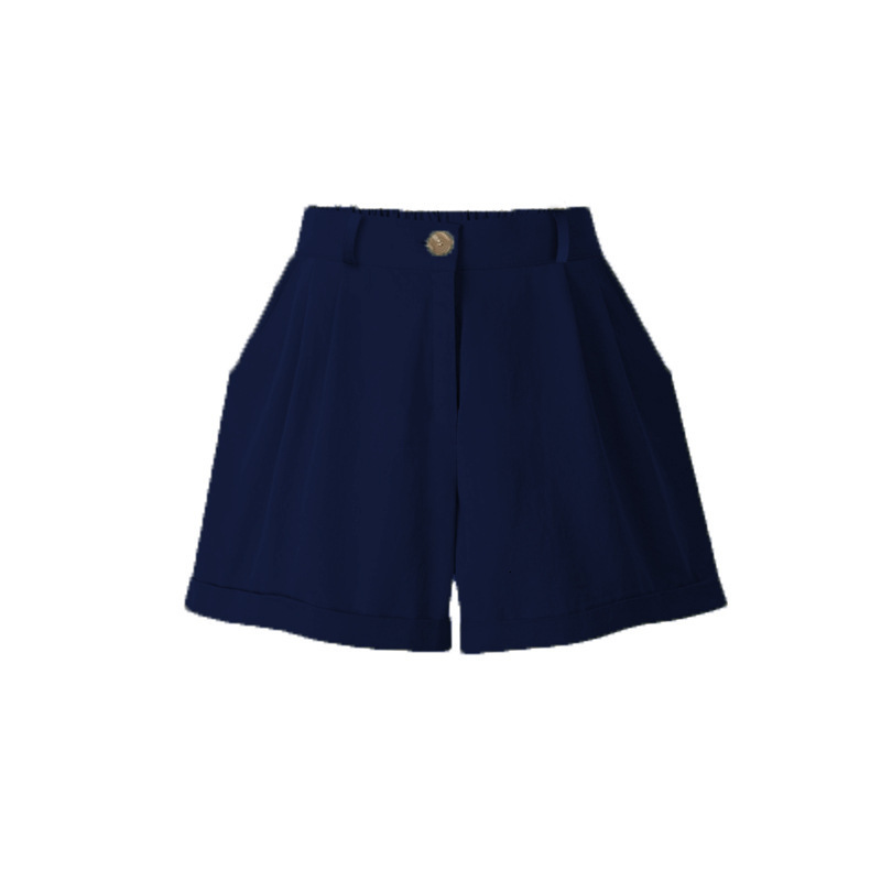 Women's Shorts Woman Shorts Summer Elastic High Waist Loose Wide Leg Short Cotton Solid Color Casual Womens Clothing 8006 230509