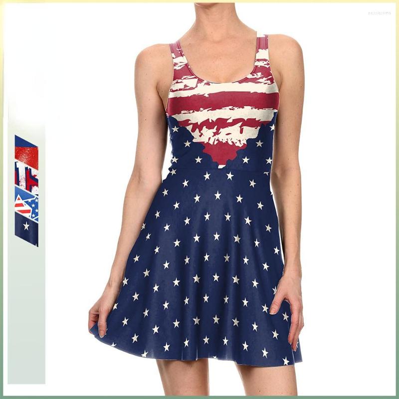 Casual Dresses European And American Fashion Women' Wear Sleeveless Vest Digital Printing Independence Day Pleated Dress, Tly1163
Casual Dresses European And American Fashion Women' Wear Sleeveless Vest Digital Printing Independence Day Pleated Dress, Tly1163
