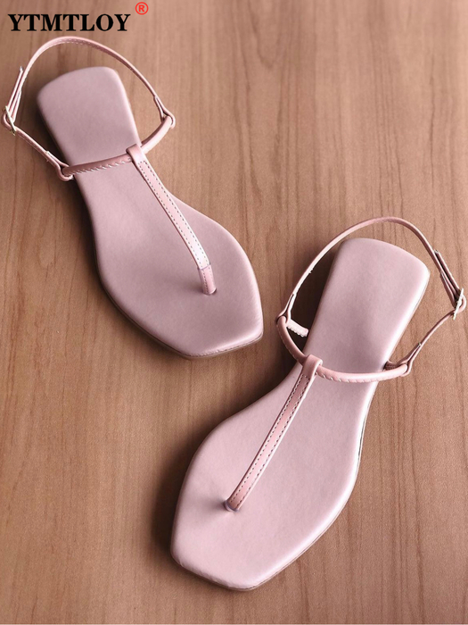 Slippers Casual Flat Women's Beach Sandals Flip Flops Summer T-strap Soft Women Sandals Ankle Strap Seaside Holiday Sandals for Girls 230509
