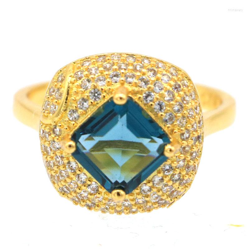 Cluster Rings 16x15mm Lovely Cute 4.7g Created London Blue Topaz White CZ Women Daily Wear 14k Gold Silver Selling
Cluster Rings 16x15mm Lovely Cute 4.7g Created London Blue Topaz White CZ Women Daily Wear 14k Gold Silver Selling