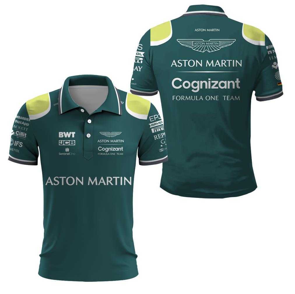 

2023 Fashion F1 Men's Polo Formula One Team Aston Martin Aramco Cognizant Official Summer Casual Quick-drying Short Sleeve, Htr1gc230915f