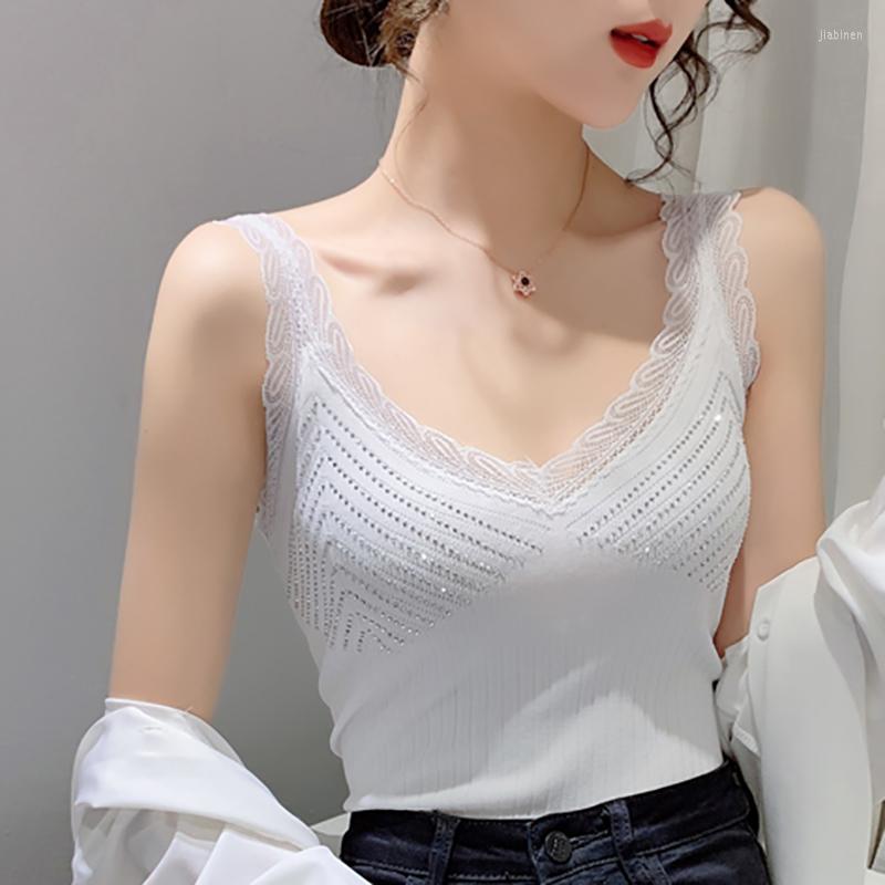 Women's Tanks 2023 Summer Knitted Top Diamonds Tank Tops Women Lace Patchwork Elastic Camisole Sleeveless V-Neck Vest Womens Clothing, Black
Women's Tanks 2023 Summer Knitted Top Diamonds Tank Tops Women Lace Patchwork Elastic Camisole Sleeveless V-Neck Vest Womens Clothing, Black