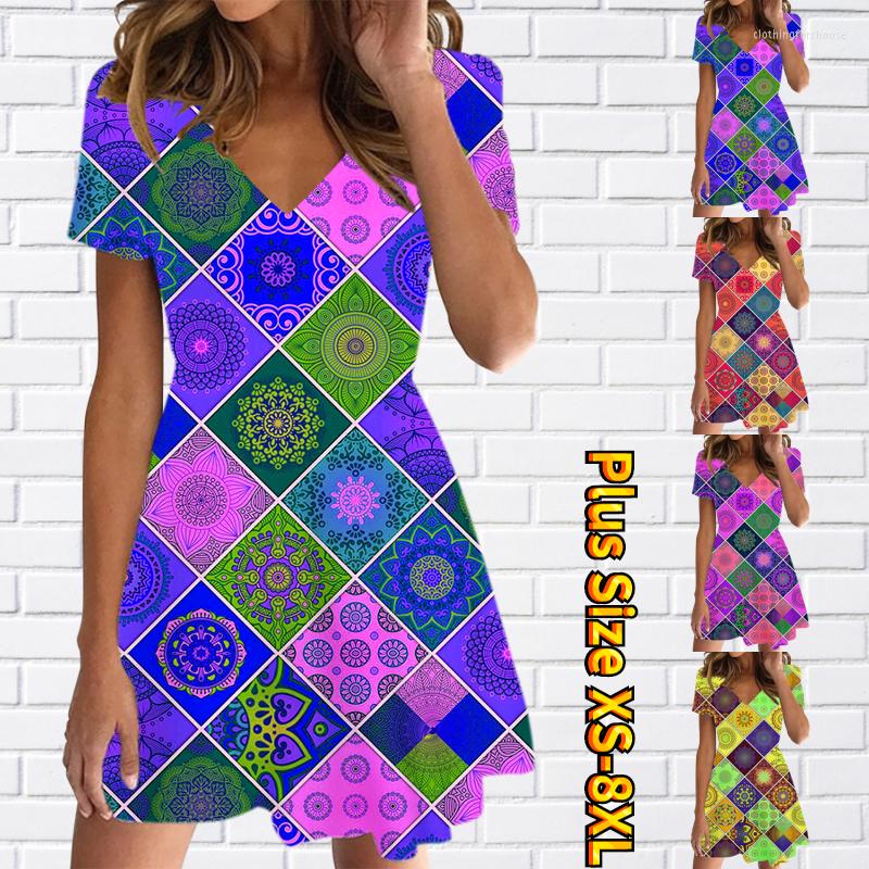 Casual Dresses V-neck Knee-length Skirt Sexy Short-sleeved Regular Dress Women's Trend Slim Summer Vintage 3D Printing Party, 24319blue
Casual Dresses V-neck Knee-length Skirt Sexy Short-sleeved Regular Dress Women's Trend Slim Summer Vintage 3D Printing Party, 24319blue