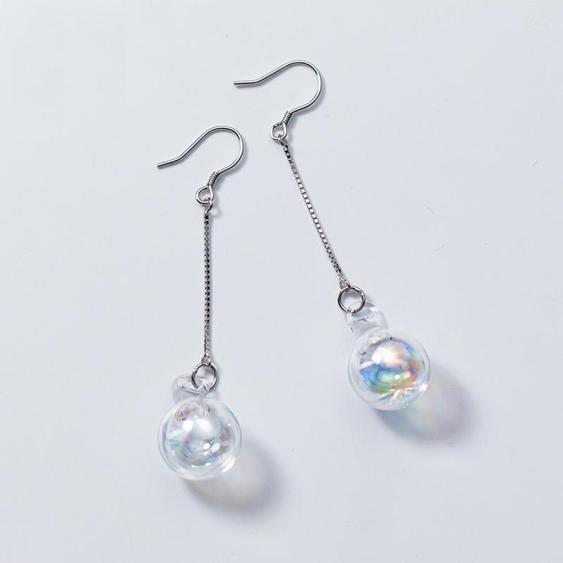 Dangle Earrings MloveAcc Fashion Women Trendy S925 Sterling Silver Glass Bubble Long Drop With Bright-coloured Flowable Liquid
Dangle Earrings MloveAcc Fashion Women Trendy S925 Sterling Silver Glass Bubble Long Drop With Bright-coloured Flowable Liquid
