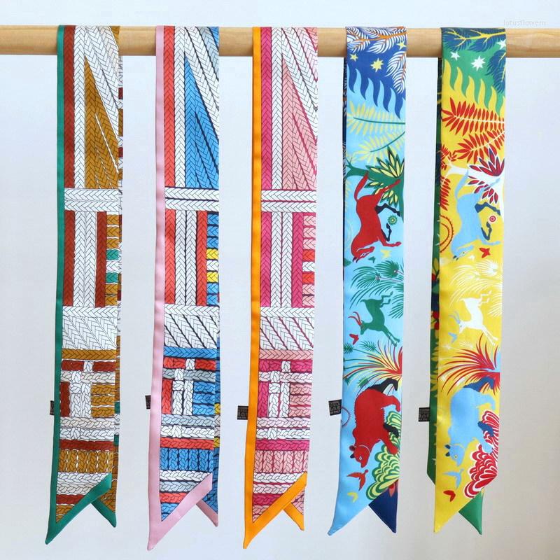 Scarves Fashion Print Twill Silk Women Scarf Bag Ribbons Tie Head Small Long Skinny Female Bow Ties
Scarves Fashion Print Twill Silk Women Scarf Bag Ribbons Tie Head Small Long Skinny Female Bow Ties