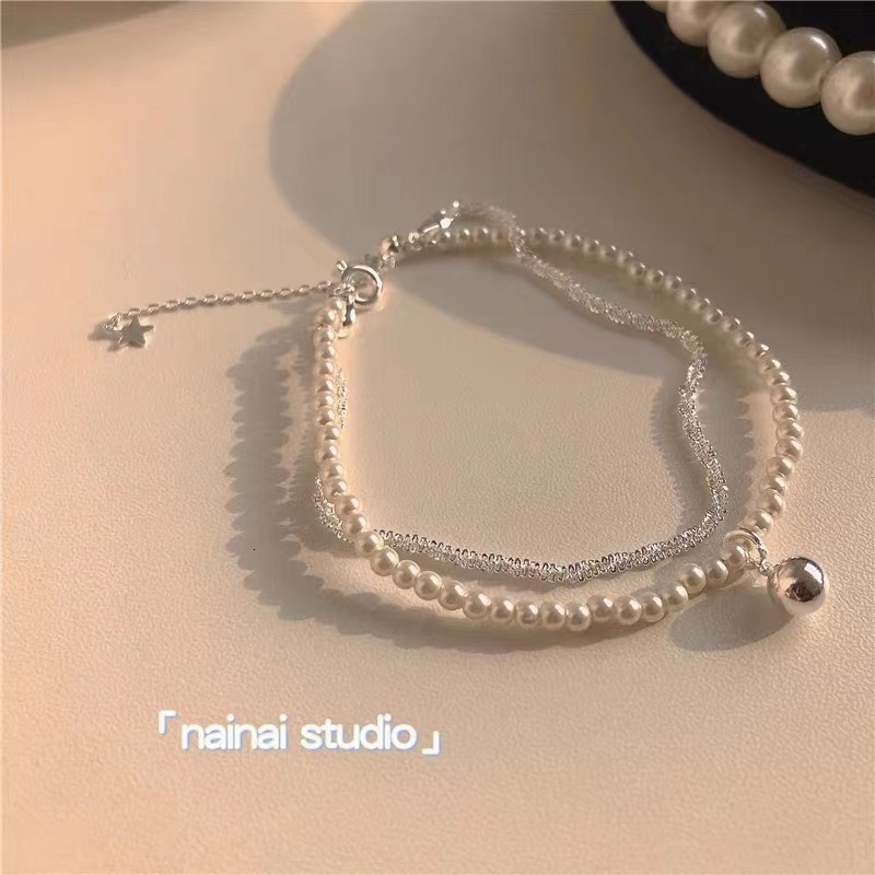 Chain 925 Sterling Silver Round Bead Double Layer Bracelet Charm Pearl Birthday Party Gift Fashion Women Jewelry Free Shippin 230508
Chain 925 Sterling Silver Round Bead Double Layer Bracelet Charm Pearl Birthday Party Gift Fashion Women Jewelry Free Shippin 230508