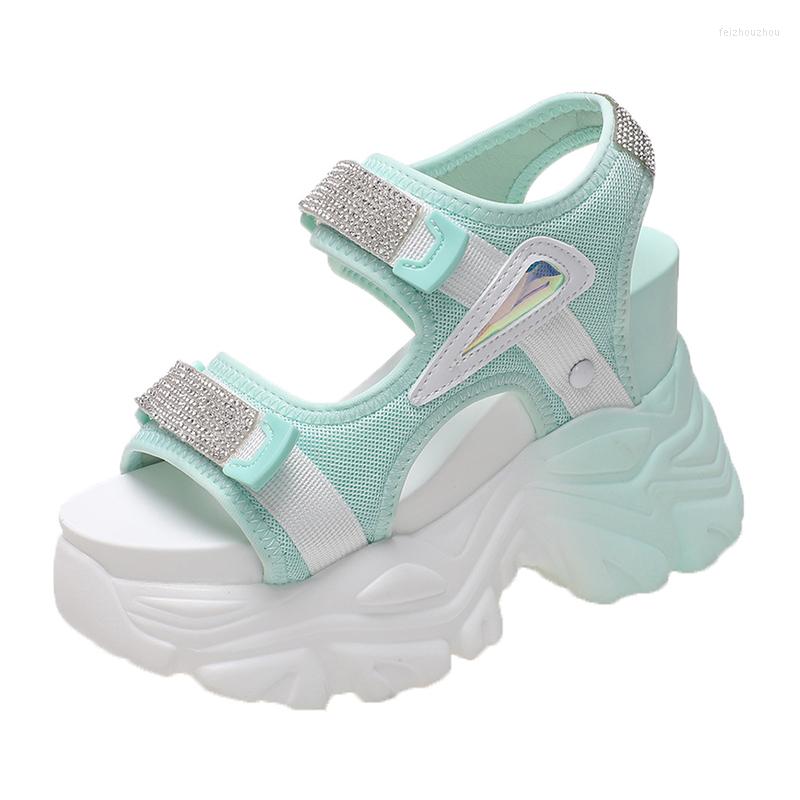 Sandals Women Bling Chunky Summer Designers Open Toe Hook Loop Shoes 10CM High Heels Mesh Casual Woman Wedges Sneakers, Azul cielo
Sandals Women Bling Chunky Summer Designers Open Toe Hook Loop Shoes 10CM High Heels Mesh Casual Woman Wedges Sneakers, Azul cielo