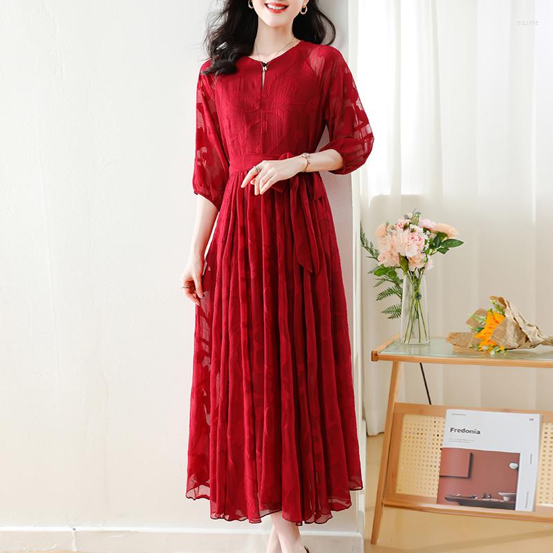 Casual Dresses Jacquard Chiffon 3/4 Sleeve Dress, Black
Casual Dresses Jacquard Chiffon 3/4 Sleeve Dress, Black