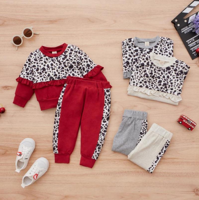 Clothing Sets Spring Autumn Girls Leopard Print Clothes Set Long Sleeve O-neck Ruffles Sweatshirt Tops Elastic Waist Trousers Warm, Gray
Clothing Sets Spring Autumn Girls Leopard Print Clothes Set Long Sleeve O-neck Ruffles Sweatshirt Tops Elastic Waist Trousers Warm, Gray