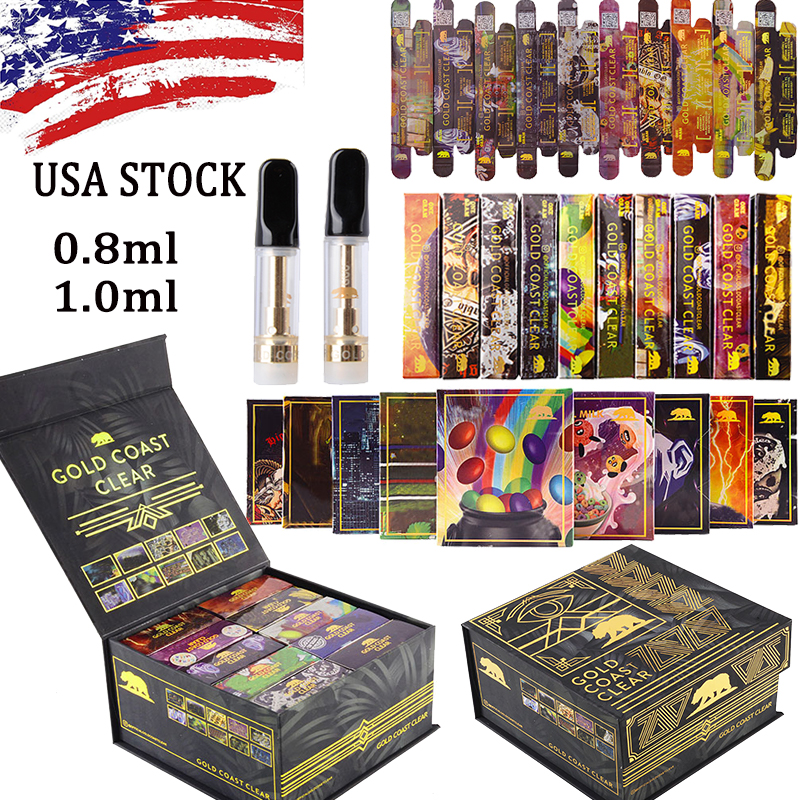 USA Stock Gold Coast Clear GCC Vape Cartridges Atomizers 0.8ml 1.0ml E Cigarettes Empty Cartridge Oil Dab Pen Vaporizers 510 Thread Carts Disposable Starter Kits
USA Stock Gold Coast Clear GCC Vape Cartridges Atomizers 0.8ml 1.0ml E Cigarettes Empty Cartridge Oil Dab Pen Vaporizers 510 Thread Carts Disposable Starter Kits