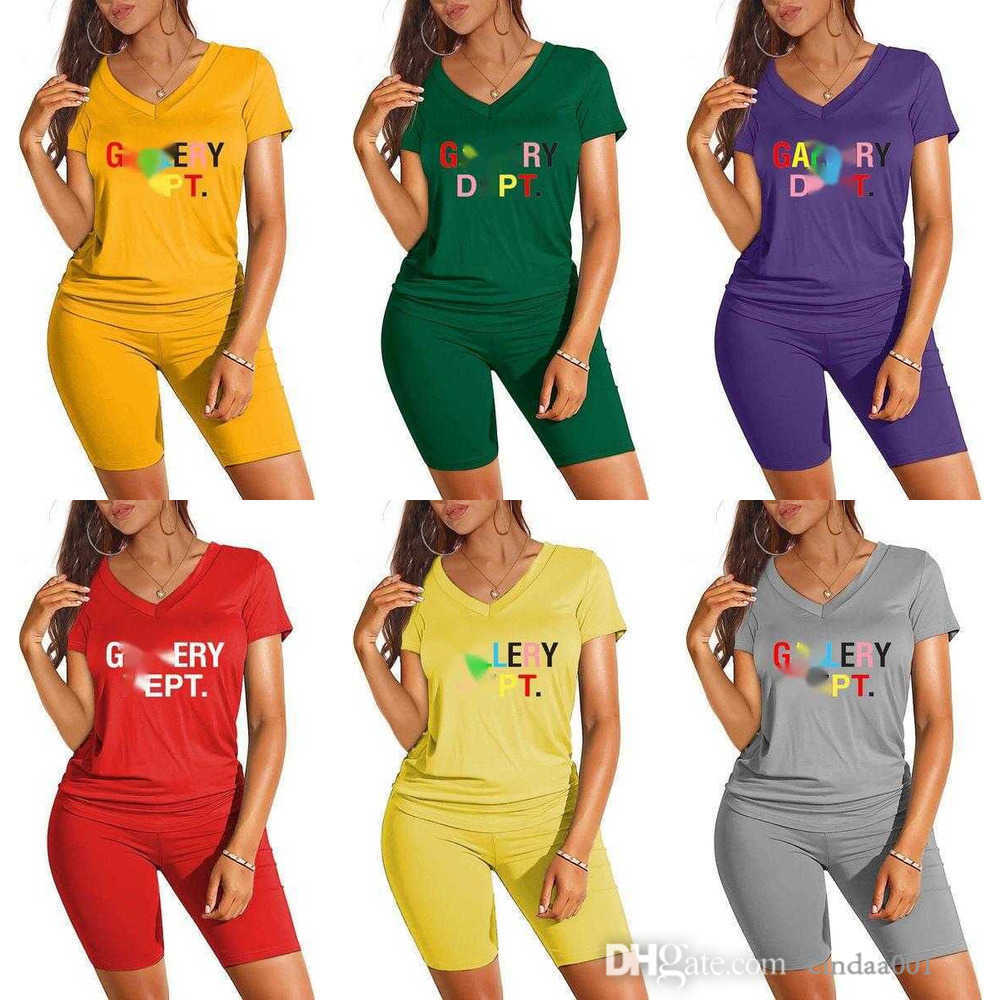 2023 Designer Womens Clothes Tracksuits Summer Sports Outfits 2 Piece Set Brand Letter Printed V-neck Short Sleeve T Shirt And Shorts Suit, Purple
2023 Designer Womens Clothes Tracksuits Summer Sports Outfits 2 Piece Set Brand Letter Printed V-neck Short Sleeve T Shirt And Shorts Suit, Purple