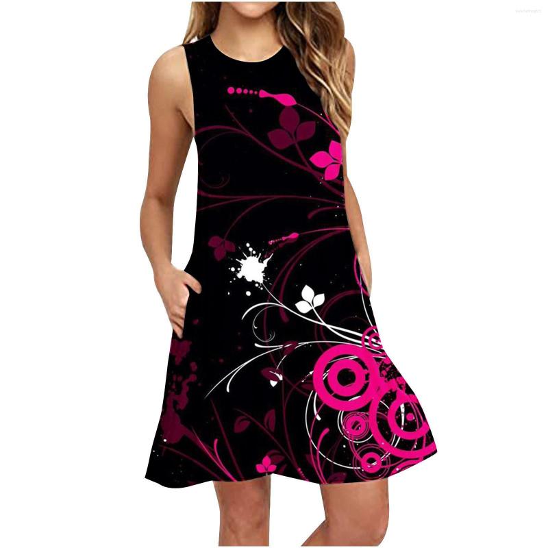 Casual Dresses 2023 Women's Summer Swing T-shirt Beach Floral Print Sundress Sleeveless Tank Dress Loose Female Clothing, Black
Casual Dresses 2023 Women's Summer Swing T-shirt Beach Floral Print Sundress Sleeveless Tank Dress Loose Female Clothing, Black