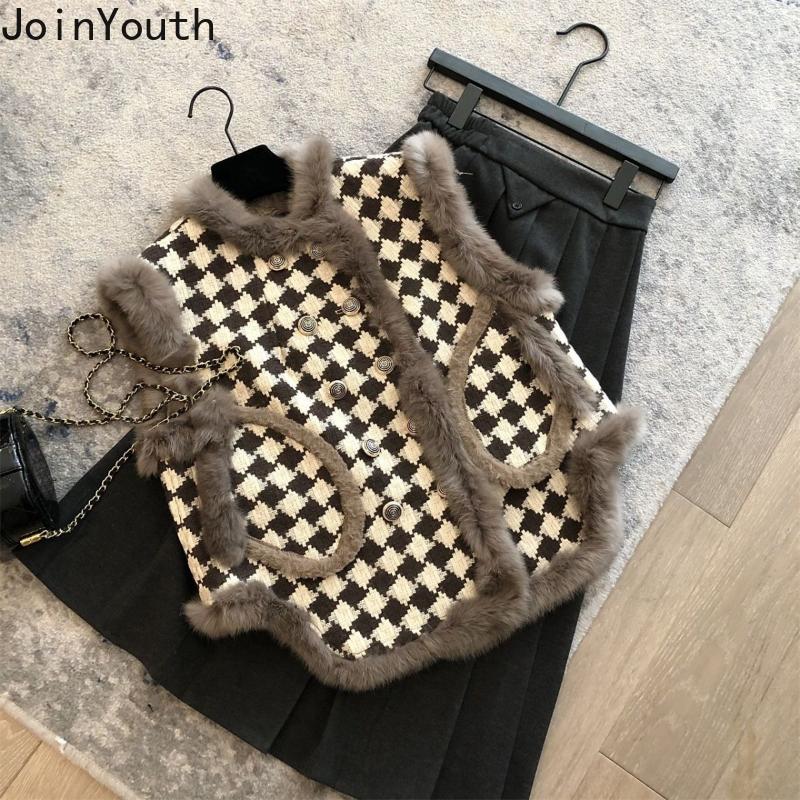 Vests Temperament Vest Women Fashion Plaid Thicked Warm Tanks Y2k Tops Doublebreasted Furry Korean Waistcoat Jackets 2023 Ropa Mujer, Dark brown
Vests Temperament Vest Women Fashion Plaid Thicked Warm Tanks Y2k Tops Doublebreasted Furry Korean Waistcoat Jackets 2023 Ropa Mujer, Dark brown