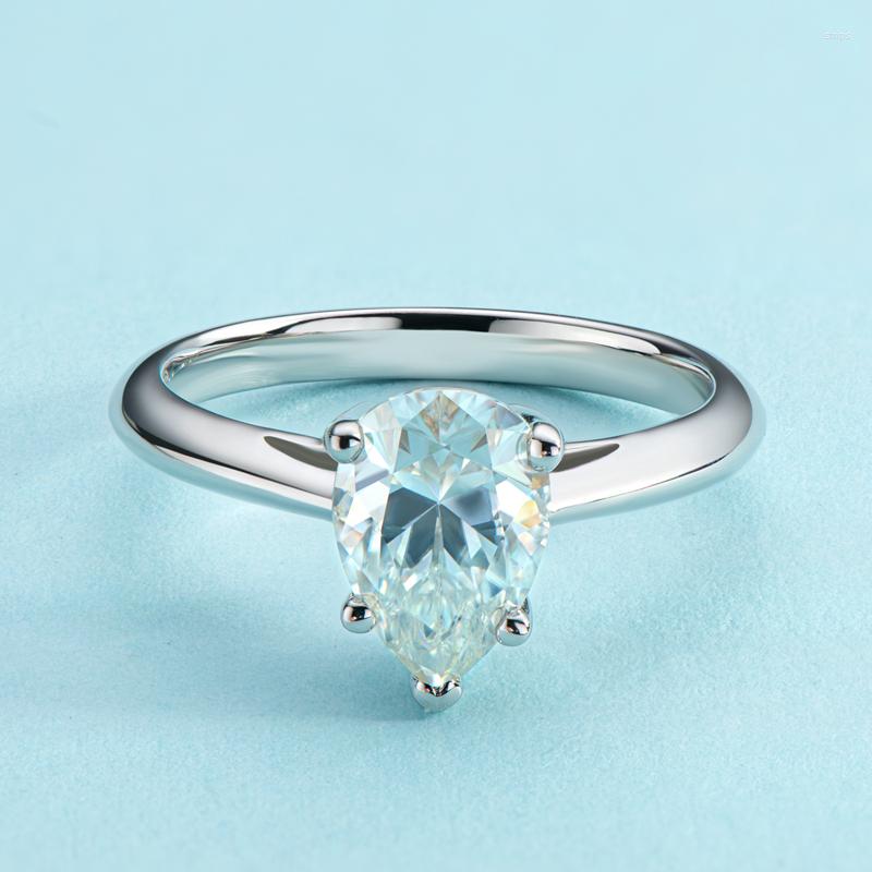 Cluster Rings KUGG GRA Certified 2CT Moissanite Diamond Ring VVS1 Pear Solitaire For Women Original 925 Sterling Silver Wedding Jewelry
Cluster Rings KUGG GRA Certified 2CT Moissanite Diamond Ring VVS1 Pear Solitaire For Women Original 925 Sterling Silver Wedding Jewelry