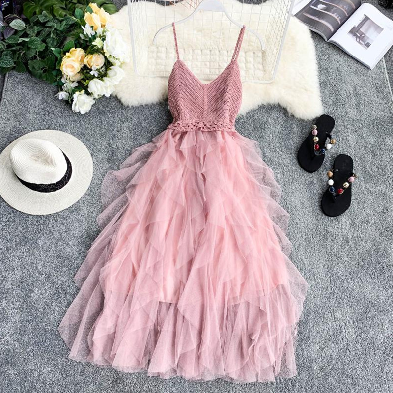 Casual Dresses Summer Sleeveless Sling Gauze Tulle Dress Women knit V-neck Sexy Backless Long Dresses Sweet Mesh Pink Party Dress Vestidos 230508, Yellow
Casual Dresses Summer Sleeveless Sling Gauze Tulle Dress Women knit V-neck Sexy Backless Long Dresses Sweet Mesh Pink Party Dress Vestidos 230508, Yellow
