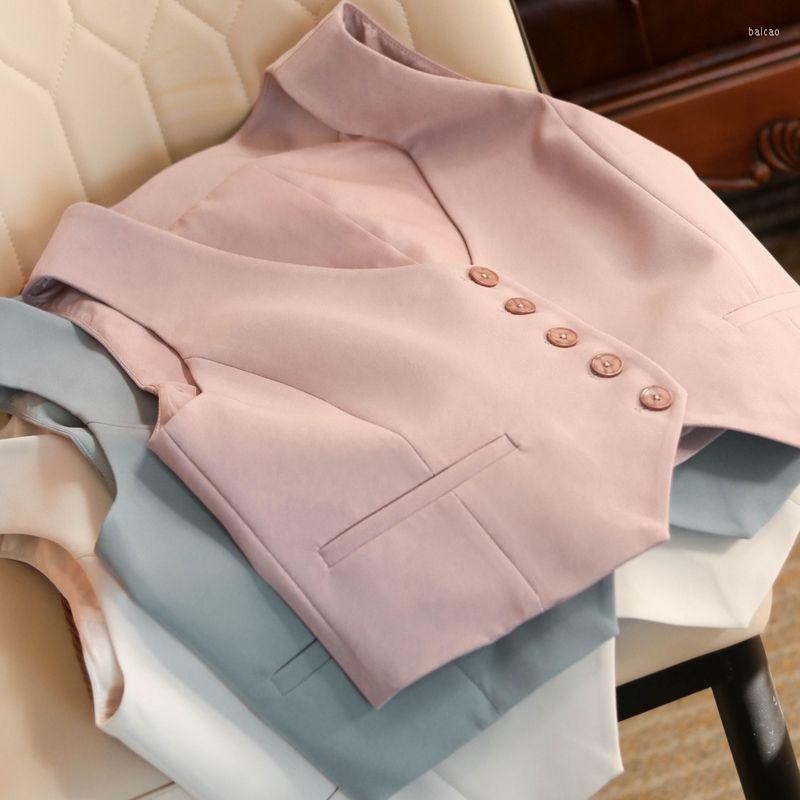 Women' Vests 2023 Spring Korean All-matching Elegant Office Slim Suit Vest Fashion Women Short Female Tops T113
Women' Vests 2023 Spring Korean All-matching Elegant Office Slim Suit Vest Fashion Women Short Female Tops T113