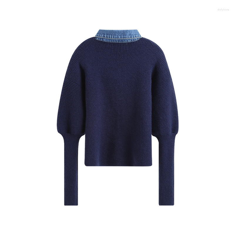 Women's Knits Denim Stitched Cardigan Women Single Breasted Long Sleeve Harajuku Sweater Winter Clothes Set, Navy blue
Women's Knits Denim Stitched Cardigan Women Single Breasted Long Sleeve Harajuku Sweater Winter Clothes Set, Navy blue