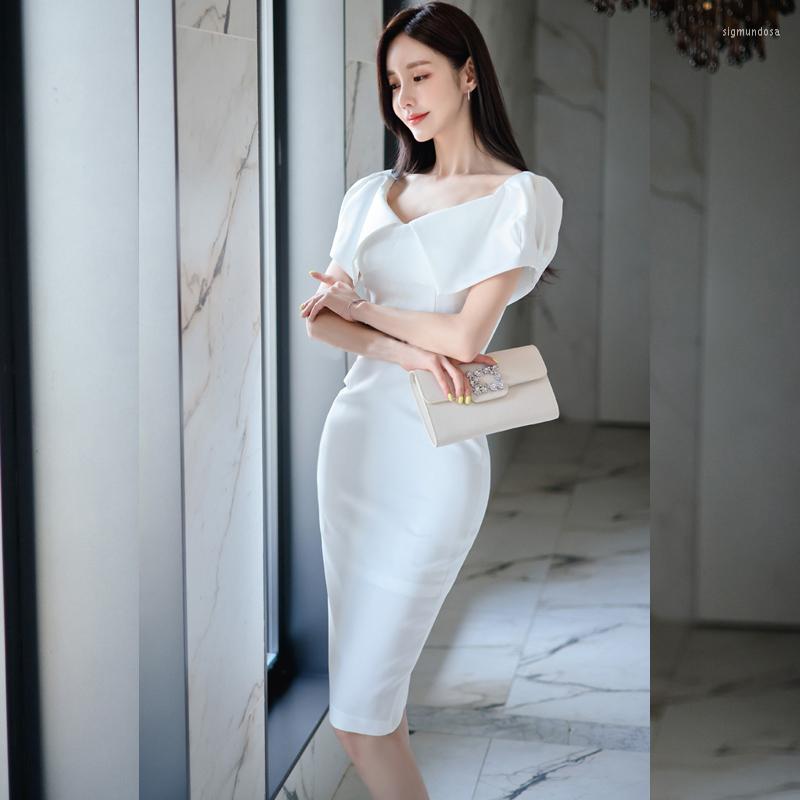 Party Dresses Women' Summer High-end Temperament Korean Fashion V-neck Short Sleeve Collar Light Luxury Celebrity Slim Bag Hip Skirt, White
Party Dresses Women' Summer High-end Temperament Korean Fashion V-neck Short Sleeve Collar Light Luxury Celebrity Slim Bag Hip Skirt, White