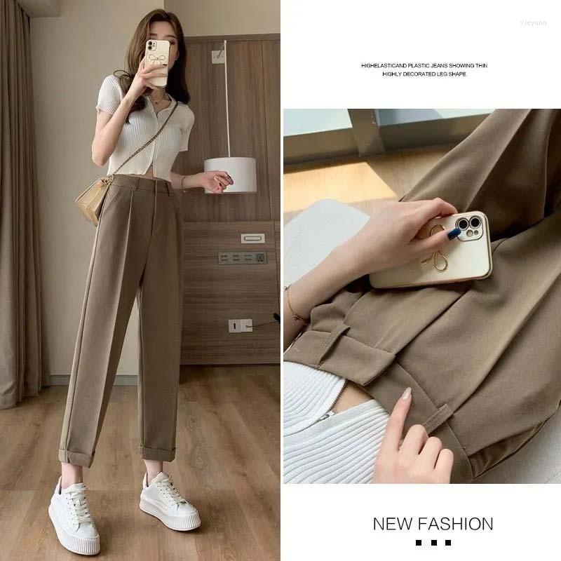 Women' Pants Fashion Korean Woolen Harlan Loose Daddy Women' 2023 Spring And Summer Leisure High Waist Nine Point Radish Trousers, Gray
Women' Pants Fashion Korean Woolen Harlan Loose Daddy Women' 2023 Spring And Summer Leisure High Waist Nine Point Radish Trousers, Gray