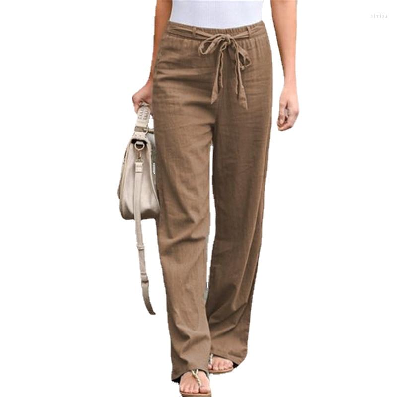 Women's Pants Women Casual Cotton Linen Long Straight Female Ankle-length Length Trousers Wide Leg High Waist Belt Solid Color, Beige
Women's Pants Women Casual Cotton Linen Long Straight Female Ankle-length Length Trousers Wide Leg High Waist Belt Solid Color, Beige