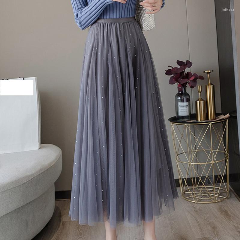 Skirts Sequins Mesh Tulle Skirt Women Spring Autumn Midi Womens 2023 Korean Fashion Elastic High Waist A-Line Long Pleated, Gray blue
Skirts Sequins Mesh Tulle Skirt Women Spring Autumn Midi Womens 2023 Korean Fashion Elastic High Waist A-Line Long Pleated, Gray blue