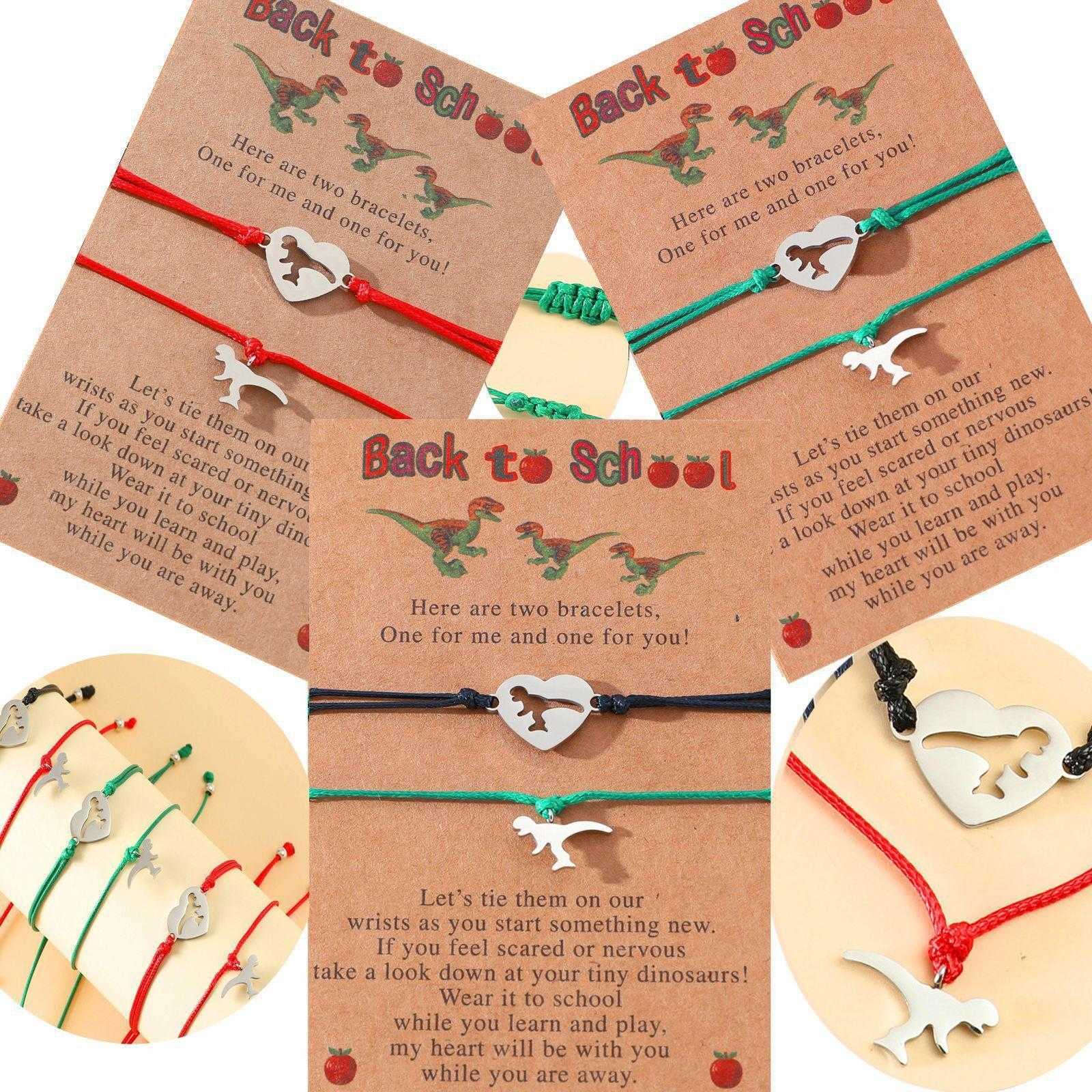 Arrival School Season Bracelet Creative Stainless Steel Heart Shaped Little Dinosaur Mother Daughter Parent Child Carrying Strap Female 
Arrival School Season Bracelet Creative Stainless Steel Heart Shaped Little Dinosaur Mother Daughter Parent Child Carrying Strap Female