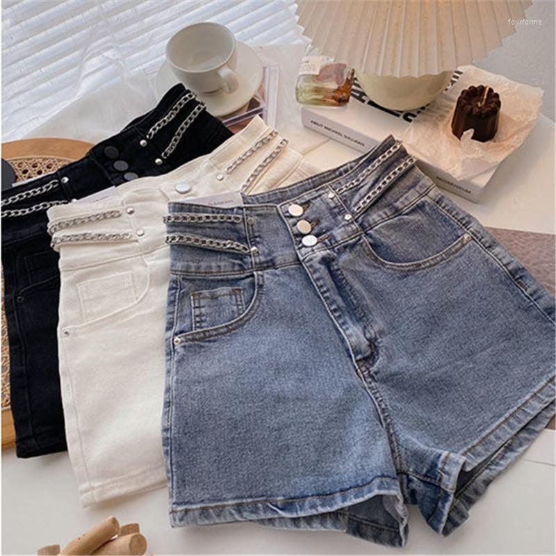Women' Shorts High Waist Denim Women Clothing Summer Korean Fashion Chain A-line Wide-leg Pants Female Casual Ropa De Mujer, Blue
Women' Shorts High Waist Denim Women Clothing Summer Korean Fashion Chain A-line Wide-leg Pants Female Casual Ropa De Mujer, Blue