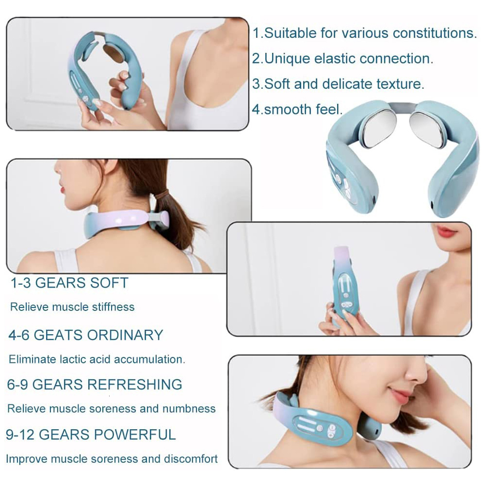 Other Massage Items EMS Neck r Cervical r TENS Electric Pulse Pain Relief Heating Therapy Lymphatic r Relax 230508