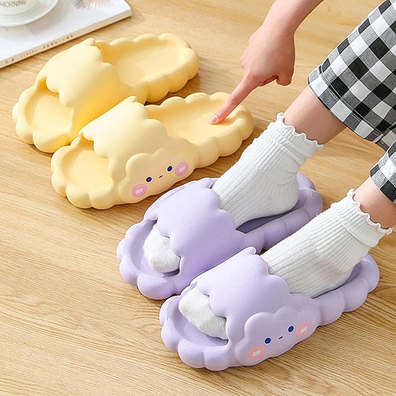 Slippers Cartoon Cloud Women Slippers Summer Sandals Men Couples Outside EVA Thick Bottom Non-slip Sole Casual Beach Shoes Home Slippers 230509, White2
Slippers Cartoon Cloud Women Slippers Summer Sandals Men Couples Outside EVA Thick Bottom Non-slip Sole Casual Beach Shoes Home Slippers 230509, White2