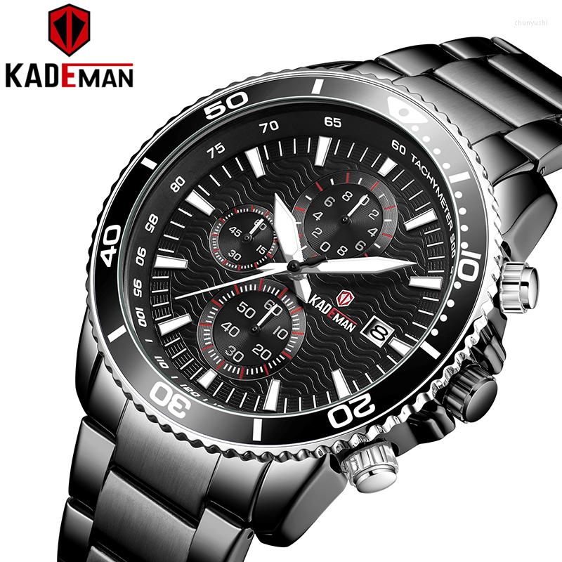 Wristwatches KADEMAN Fashion Business Clock Chronograph Mens Watches Top All Steel Waterproof Quartz Watch Relogio Masculino, Blue
Wristwatches KADEMAN Fashion Business Clock Chronograph Mens Watches Top All Steel Waterproof Quartz Watch Relogio Masculino, Blue
