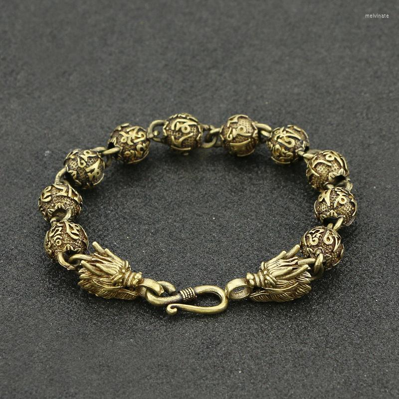 Link Bracelets Domineering Six Words Of Truth Beads Dragon Head Bracelet For Men Vintage Buddhist Scriptures Lucky Home Hanging Crafts
Link Bracelets Domineering Six Words Of Truth Beads Dragon Head Bracelet For Men Vintage Buddhist Scriptures Lucky Home Hanging Crafts