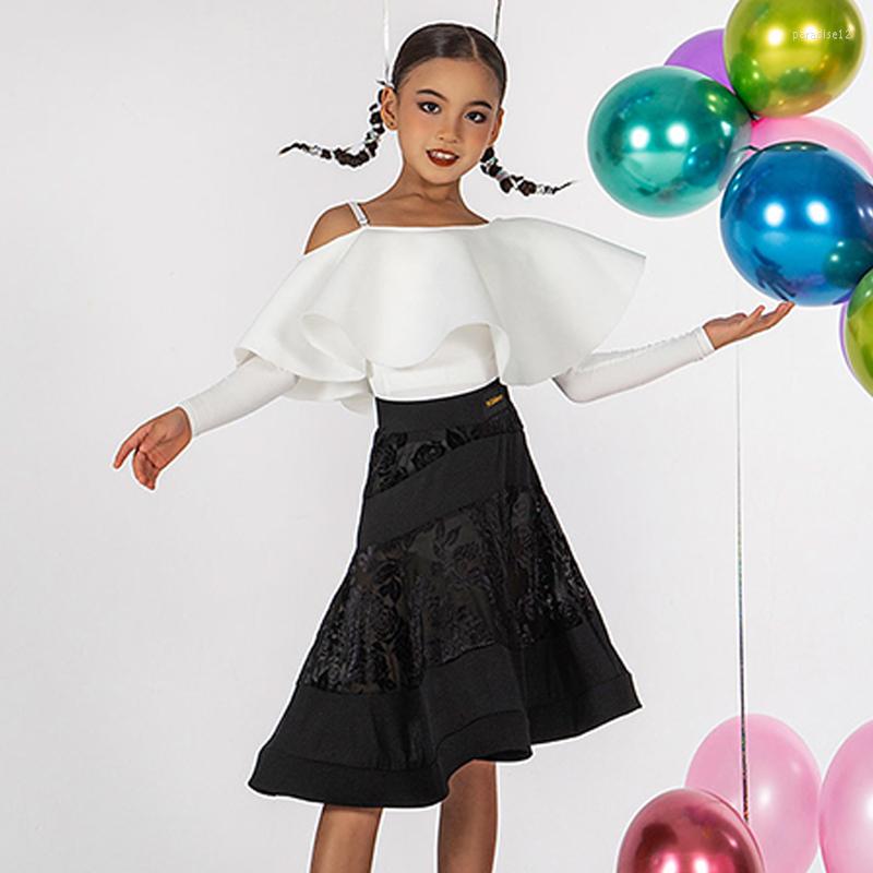 Stage Wear Girls Latin Dance Performance Dress Ruffled Tops Black Skirt Kids Ballroom Practice Princess DNV16904
Stage Wear Girls Latin Dance Performance Dress Ruffled Tops Black Skirt Kids Ballroom Practice Princess DNV16904